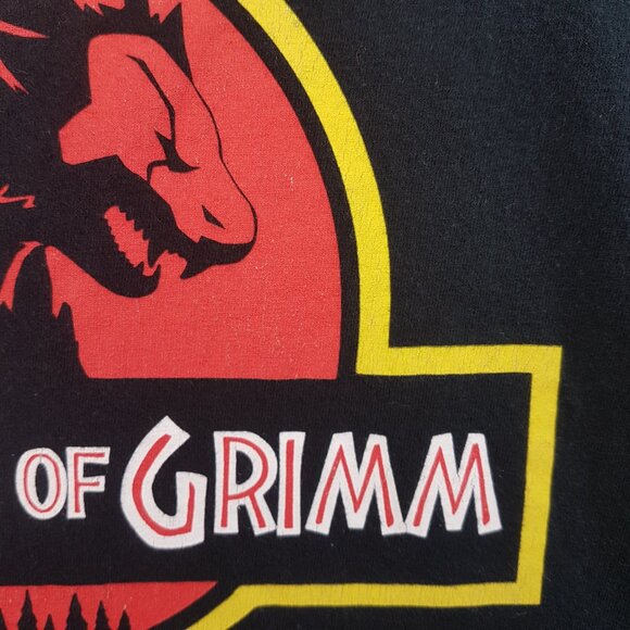 Vintage ROOSTER TEETH Creatures of Grimm Tee Shirt Large US L Graphic Tee Black - Picture 9 of 12